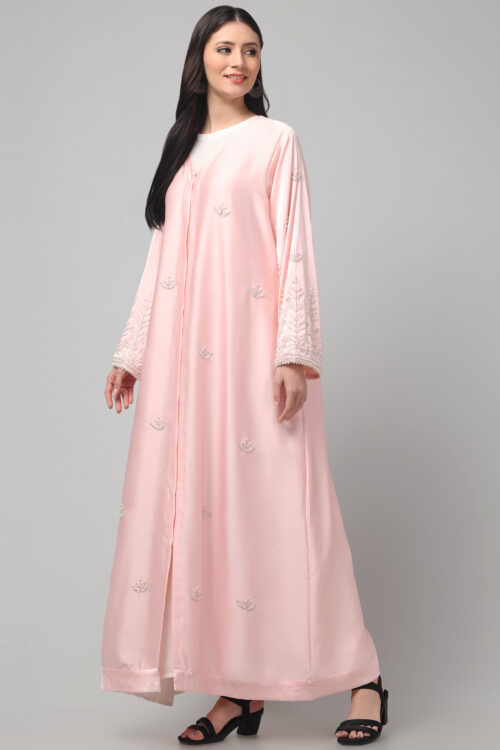 Elegant Modest Front-Open Abaya with Comfortable Summer-Cool Inner